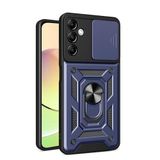 Spia Samsung Galaxy A14 ile Uyumlu Kılıf Sürgülü Mavi Panther Yüzüklü Silikon Orijinal (Samsung Galaxy A14 ile Uyumlu, Sürgülü Mavi)
