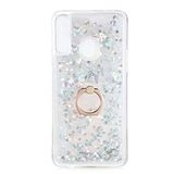 Spia Samsung Galaxy A20S ile uyumlu Kılıf Gümüş Liss Sulu Simli Silikon Kapak Orijinal Esnek İnce Geliştirilmiş Dayanıklı Darbe Karşıtı Koruyucu Yeni Nesil Tasarım (Samsung Galaxy A20S, Gümüş)