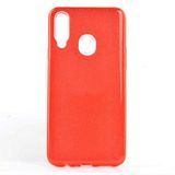 Spia Samsung Galaxy A20S ile uyumlu Kılıf Kırmızı Jade Simli Silikon Kapak Orijinal Esnek İnce Geliştirilmiş Dayanıklı Darbe Karşıtı Koruyucu Yeni Nesil Tasarım (Samsung Galaxy A20S, Kırmızı)