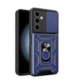 Spia Samsung Galaxy A24 ile Uyumlu Kılıf Sürgülü Mavi Panther Yüzüklü Silikon Orijinal (Samsung Galaxy A24 ile Uyumlu, Sürgülü Mavi)