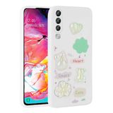 Spia Samsung Galaxy A50 ile Uyumlu Kılıf Beyaz Tan Silikon Kapak (Samsung Galaxy A50 ile Uyumlu, Beyaz)