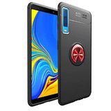 Spia Samsung Galaxy A7 2018 Kılıf Siyah-Kırmızı Draco Yüzüklü Silikon Orijinal Esnek İnce Geliştirilmiş Dayanıklı Darbe Karşıtı Koruyucu Yeni Nesil Tasarım (Samsung Galaxy A7 2018, Siyah-Kırmızı)