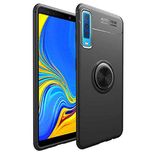 Spia Samsung Galaxy A7 2018 Kılıf Siyah-Siyah Draco Yüzüklü Silikon Orijinal Esnek İnce Geliştirilmiş Dayanıklı Darbe Karşıtı Koruyucu Yeni Nesil Tasarım (Samsung Galaxy A7 2018, Siyah-Siyah)