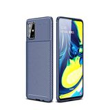 Spia Samsung Galaxy A71 ile uyumlu Kılıf Lacivert Karbon Silikon Orijinal Esnek İnce Geliştirilmiş Dayanıklı Darbe Karşıtı Koruyucu Yeni Nesil Tasarım (Samsung Galaxy A71, Lacivert)