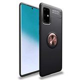 Spia Samsung Galaxy A71 ile uyumlu Kılıf Siyah-Gold Draco Yüzüklü Silikon Orijinal Esnek İnce Geliştirilmiş Dayanıklı Darbe Karşıtı Koruyucu Yeni Nesil Tasarım (Samsung Galaxy A71, Siyah-Gold)