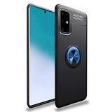 Spia Samsung Galaxy A71 ile uyumlu Kılıf Siyah-Mavi Draco Yüzüklü Silikon Orijinal Esnek İnce Geliştirilmiş Dayanıklı Darbe Karşıtı Koruyucu Yeni Nesil Tasarım (Samsung Galaxy A71, Siyah-Mavi)