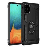Spia Samsung Galaxy A71 ile uyumlu Kılıf Siyah Panther Yüzüklü Silikon Orijinal Esnek İnce Geliştirilmiş Dayanıklı Darbe Karşıtı Koruyucu Yeni Nesil Tasarım
