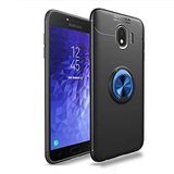 Spia Samsung Galaxy J4 ile uyumlu Kılıf Siyah-Mavi Draco Yüzüklü Silikon Orijinal Esnek İnce Geliştirilmiş Dayanıklı Darbe Karşıtı Koruyucu Yeni Nesil Tasarım (Samsung Galaxy J4, Siyah-Mavi)