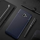 Spia Samsung Galaxy J6 Plus ile uyumlu Kılıf Lacivert Karbon Silikon Orijinal Esnek İnce Geliştirilmiş Dayanıklı Darbe Karşıtı Koruyucu Yeni Nesil Tasarım (Samsung Galaxy J6 Plus, Lacivert)