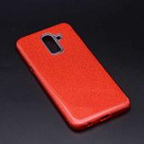 Spia Samsung Galaxy J8 ile uyumlu Kılıf Kırmızı Jade Simli Silikon Kapak Orijinal Esnek İnce Geliştirilmiş Dayanıklı Darbe Karşıtı Koruyucu Yeni Nesil Tasarım (Samsung Galaxy J8, Kırmızı)