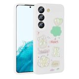 Spia Samsung Galaxy S21 FE ile Uyumlu Kılıf Beyaz Tan Silikon Kapak (Samsung Galaxy S21 FE ile Uyumlu, Beyaz)