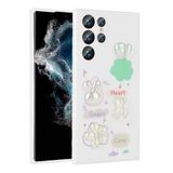Spia Samsung Galaxy S22 Ultra ile Uyumlu Kılıf Beyaz Tan Silikon Kapak (Samsung Galaxy S22 Ultra ile Uyumlu, Beyaz)