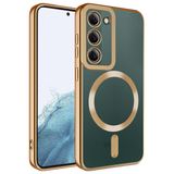 Spia Samsung Galaxy S23 Plus ile uyumlu Kılıf Gold Sedum Silikon Kapak Dayanıklı Darbe Karşıtı Koruyucu Tasarım (Samsung Galaxy S23 Plus, Gold)