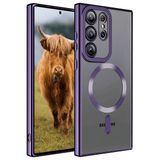 Spia Samsung Galaxy S23 Ultra ile uyumlu Kılıf Derin Mor Sedum Silikon Kapak Dayanıklı Darbe Karşıtı Koruyucu Tasarım (Samsung Galaxy S23 Ultra, Derin Mor)