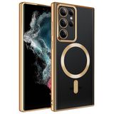 Spia Samsung Galaxy S23 Ultra ile uyumlu Kılıf Gold Sedum Silikon Kapak Dayanıklı Darbe Karşıtı Koruyucu Tasarım (Samsung Galaxy S23 Ultra, Gold)