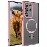 Spia Samsung Galaxy S23 Ultra ile uyumlu Kılıf Rose Gold Sedum Silikon Kapak Dayanıklı Darbe Karşıtı Koruyucu Tasarım (Samsung Galaxy S23 Ultra, Rose Gold)