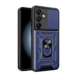 Spia Samsung Galaxy S24 FE ile Uyumlu Kılıf Sürgülü Mavi Panther Yüzüklü Silikon Orijinal (Samsung Galaxy S24 FE ile Uyumlu, Sürgülü Mavi)