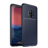 Spia Samsung Galaxy S9 ile uyumlu Kılıf Lacivert Karbon Silikon Orijinal Esnek İnce Geliştirilmiş Dayanıklı Darbe Karşıtı Koruyucu Yeni Nesil Tasarım (Samsung Galaxy S9, Lacivert)