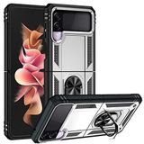 Spia Samsung Galaxy Z Flip 3 ile uyumlu Kılıf Gri Panther Yüzüklü Silikon Orijinal Esnek İnce Geliştirilmiş Dayanıklı Darbe Karşıtı Koruyucu Yeni Nesil Tasarım (Samsung Galaxy Z Flip 3, Gri)