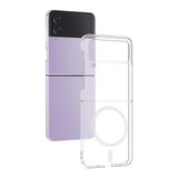 Spia Samsung Galaxy Z Flip 4 ile Uyumlu Kılıf Kablosuz Şeffaf Şarj Özellikli Lansman Kapak Orijinal (Samsung Galaxy Z Flip 4 ile Uyumlu, Kablosuz Şeffaf)