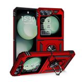 Spia Samsung Galaxy Z Flip 6 ile Uyumlu Kılıf Kırmızı Panther Yüzüklü Silikon Orijinal (Samsung Galaxy Z Flip 6 ile Uyumlu, Kırmızı)
