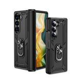 Spia Samsung Galaxy Z Fold 6 ile Uyumlu Kılıf Siyah Panther Yüzüklü Silikon Orijinal (Samsung Galaxy Z Fold 6 ile Uyumlu, Siyah)