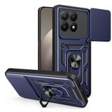 Spia Xiaomi 15T ile Uyumlu Kılıf Sürgülü Mavi Panther Yüzüklü Silikon Orijinal (Xiaomi 15T ile Uyumlu, Sürgülü Mavi)