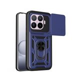 Spia Xiaomi 17T Pro ile Uyumlu Kılıf Sürgülü Mavi Panther Yüzüklü Silikon Orijinal (Xiaomi 17T Pro ile Uyumlu, Sürgülü Mavi)
