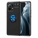 Spia Xiaomi Mi 11 ile uyumlu Kılıf Siyah-Mavi Draco Yüzüklü Silikon Orijinal Esnek İnce Geliştirilmiş Dayanıklı Darbe Karşıtı Koruyucu Yeni Nesil Tasarım (Xiaomi Mi 11, Siyah-Mavi)