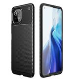 Spia Xiaomi Mi 11 Lite ile uyumlu Kılıf Siyah Karbon Silikon Orijinal Esnek İnce Geliştirilmiş Dayanıklı Darbe Karşıtı Koruyucu Yeni Nesil Tasarım (Xiaomi Mi 11 Lite, Siyah)
