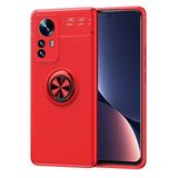 Spia Xiaomi Mi 12 Pro ile uyumlu Kılıf Kırmızı-Kırmızı Draco Yüzüklü Silikon Orijinal Esnek İnce Geliştirilmiş Dayanıklı Darbe Karşıtı Koruyucu Yeni Nesil Tasarım (Xiaomi Mi 12 Pro, Kırmızı-Kırmızı)