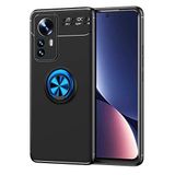 Spia Xiaomi Mi 12 Pro ile uyumlu Kılıf Siyah-Mavi Draco Yüzüklü Silikon Orijinal Esnek İnce Geliştirilmiş Dayanıklı Darbe Karşıtı Koruyucu Yeni Nesil Tasarım (Xiaomi Mi 12 Pro, Siyah-Mavi)