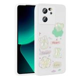 Spia Xiaomi Mi 13T Pro ile Uyumlu Kılıf Beyaz Tan Silikon Kapak (Xiaomi Mi 13T Pro ile Uyumlu, Beyaz)