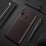 Spia Xiaomi Mi 8 ile uyumlu Kılıf Kahverengi Karbon Silikon Orijinal Esnek İnce Geliştirilmiş Dayanıklı Darbe Karşıtı Koruyucu Yeni Nesil Tasarım (Xiaomi Mi 8, Kahverengi)