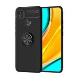 Spia Xiaomi Redmi 9C ile uyumlu Kılıf Siyah-Siyah Draco Yüzüklü Silikon Orijinal Esnek İnce Geliştirilmiş Dayanıklı Darbe Karşıtı Koruyucu Yeni Nesil Tasarım (Xiaomi Redmi 9C, Siyah-Siyah)