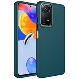 Spia Xiaomi Redmi Note 11 Pro Kılıf Koyu Yeşil Luma Metal Kamera Lens Çerçeveli Kapak Orijinal Esnek Dayanıklı Darbe Karşıtı Koruyucu Yeni Nesil Tasarım (Xiaomi Redmi Note 11 Pro, Koyu Yeşil)