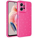 Spia Xiaomi Redmi Note 12 4G ile Uyumlu Kılıf Koyu Pembe Fujimum Simli Kapak (Xiaomi Redmi Note 12 4G ile Uyumlu, Koyu Pembe)