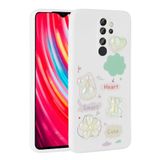 Spia Xiaomi Redmi Note 8 Pro ile Uyumlu Kılıf Beyaz Tan Silikon Kapak (Xiaomi Redmi Note 8 Pro ile Uyumlu, Beyaz)