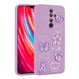 Spia Xiaomi Redmi Note 8 Pro ile Uyumlu Kılıf Mor Tan Silikon Kapak (Xiaomi Redmi Note 8 Pro ile Uyumlu, Mor)