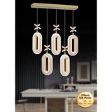 Spica Model 5"li Gold 3 Renk Modu Yemek Masası Oturma Çocuk Yatak Odası Modern Ledli Avize - Altın