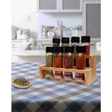 Spicex 8'li Baharatlık Takımı Ahaşab Standlı 8 Li Merdiven Baharatlık - Ahşap - 850 ml