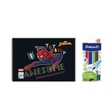 Spider-Man 17x25 Spiralli Resim Defteri - Pelikan 12li Kuru Boya 2'li Set 2