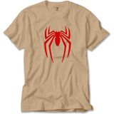 Spider-Man Logo Krem Tişört Liyada - 5XL