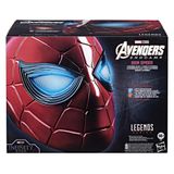 Spider-Man Marvel Legends Serisi Iron Spider Elektronik Kask, Parlak Gözler, 6 Işık Ayarı ve Ayarlanabilir Uyum, Kırmızı