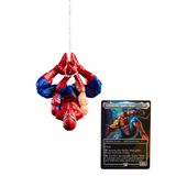 Spider-Man Marvel Legends Serisi Magic: The Gathering Battle-Damaged, 15 cm Aksiyon Figürü Oyuncak ve Özel Folyo Koleksiyon Kart Oyunu Ticaret Kartı