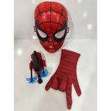 Spiderman Ağ Atan Örümcek Adam Maske + Eldiven Hediyeli Oyuncak