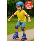 Spiderman Çantalı Kask, Dizlik ve Dirseklikli 4 Teker Paten Seti - 22 - 29 Numara için Ayarlanabilir OPH-002368