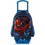 Spiderman Çekçekli Ilkokul Çantası Salto Tech - İlkokul - Mavi - 40 x 10 x 53 cm