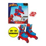 Spiderman Desenli Inline 3 Tekerlekli Paten - (29 - 32 Numara için Ayarlanabilir)