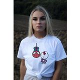 Spiderman Hello Kitty Beyaz T-shirt
